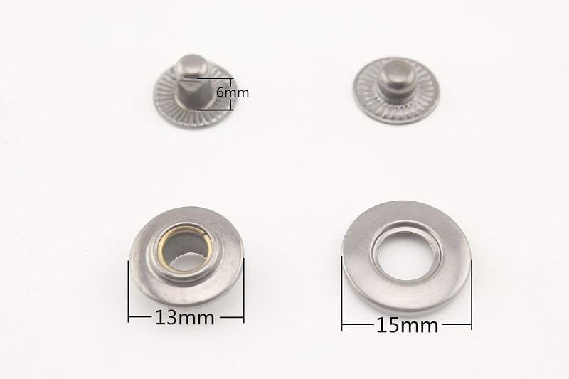 Solid Brass Open Ring snap Fastener Buttons Washable Press Stud for Sewing Leather Craft Clothing