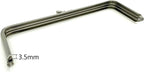 Rectangle Double-Pocket Glue-In Kiss-Lock Purse Frame, 7 3/4" x 2 3/4" (19.5 x 7 cm)