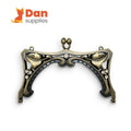Vintage Embossed Sew-In Kiss-Lock Purse Frame, 5.91" (15 cm)