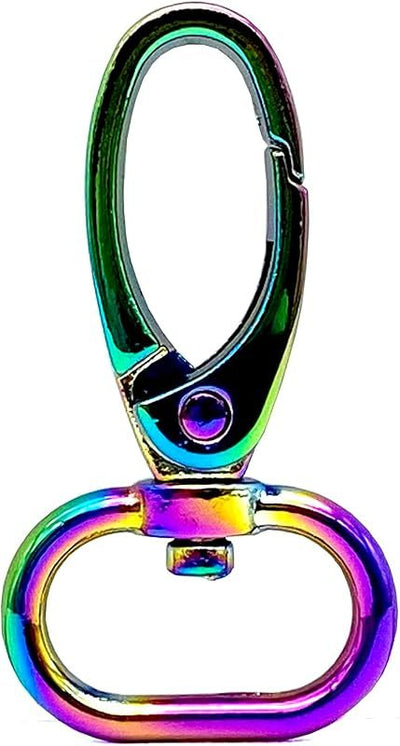Oval Push-Gate Swivel Snap Hook, Compact