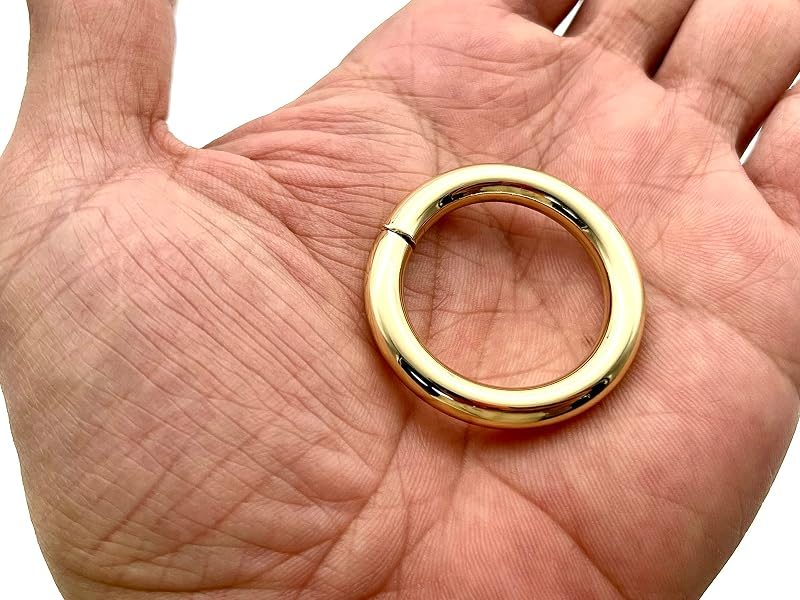Round O Ring / Iron for Buckle Straps Bags Belt Purse Hardware Making,Bag Replacement Light Gold