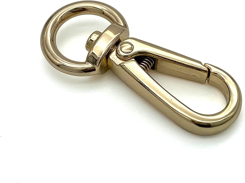 Short Push-Gate Swivel Clasp, Round Eye (1/2")