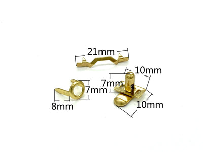 Jewelry Box Push-Button Latch Lock - Gold