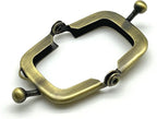 Rectangle Glue-In Kiss-Lock Purse Frame, 1 5/8" x 1" (4 x 2.5 cm)