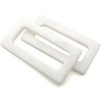 Resin Rectangle Cut-Out Purse Handles, 4 3/4" x 2 3/8" (12 x 6 cm) (Pair)