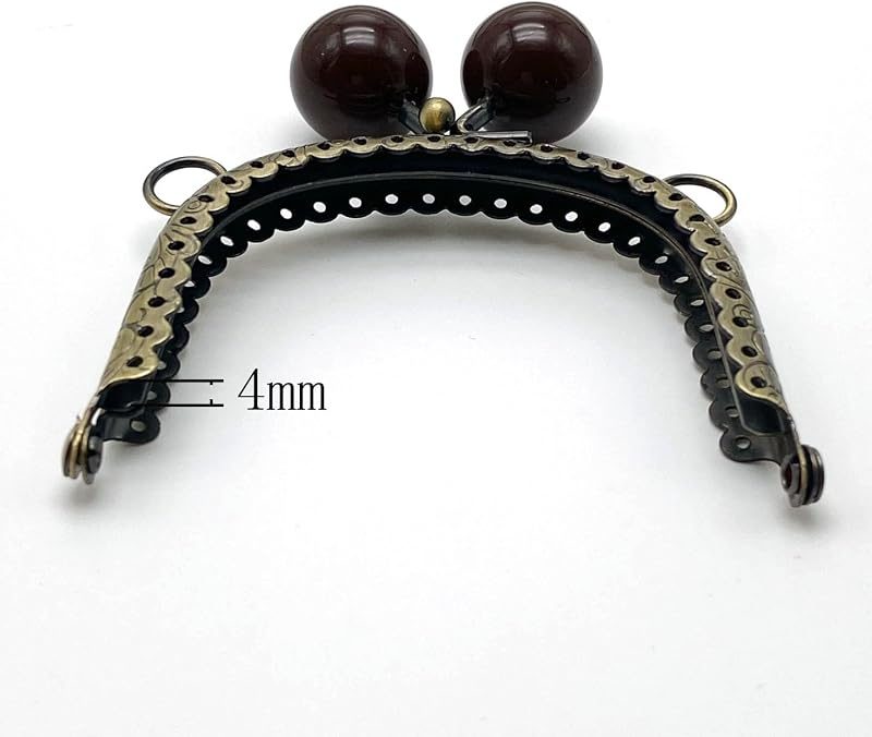 Color-Ball Sew-In Kiss-Lock Purse Frame, 8 x 6 cm