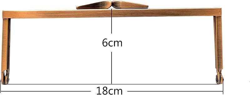 Rectangle Glue-In Kiss-Lock Purse Frame, 7" x 2 3/8" (18 x 6 cm)