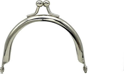 Half-Round Glue-In Kiss-Lock Purse Frame, 3" x 2" (7.5 x 5 cm)
