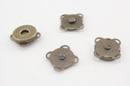 Sew on Thin Round Magnetic Snaps Bag Button Purse Leather Closures for Sewing Purse Bag Clutch Wallet
