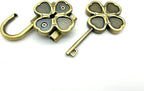 Bag Purse Clutch Padlock with Key zinc alloying for Jewelry Necklace Charm Box Making Hardware Anti Bronze