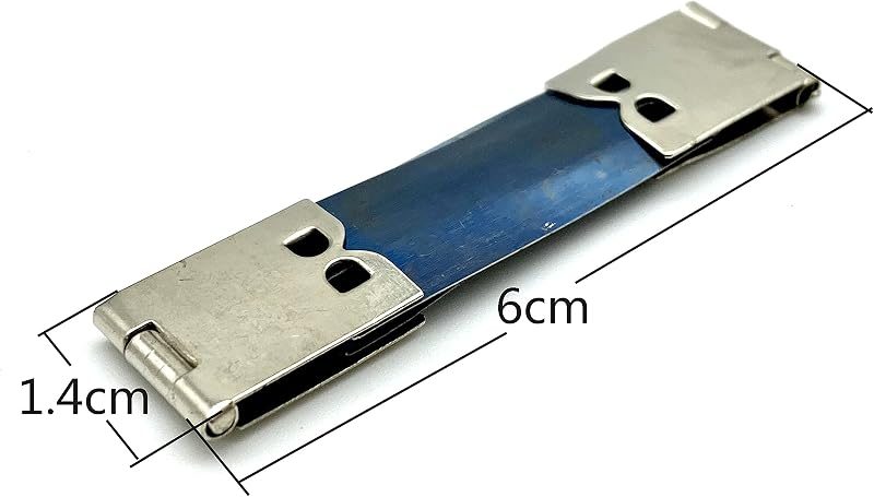Internal flex purse frame with wide end plates 2 3/8" (6 cm) K50