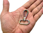 Rainbow Push-Gate Swivel Snap Hook, Flat D Eye (1")