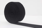Polyester-Cotton Blend Webbing Ribbon 1" (25 mm) Heavy Weight Strap Replacement 5 Yards Black