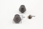 12mm flat cone Alloy screw rivet purse feet Gunmetal Black Gold Light gold