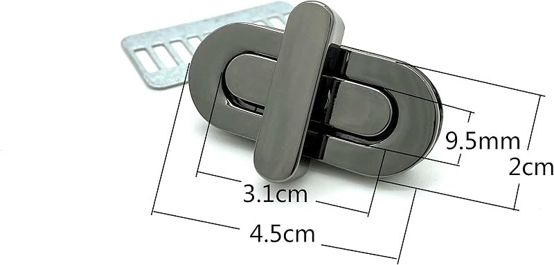Oval Twist Turn Lock Clasp Purse Closure Lock Zinc alloying for Purse Bag Wallet Clutch Making