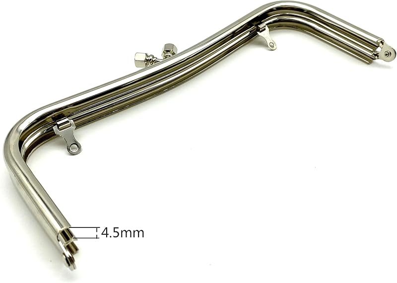 Glue-In Kiss-Lock Purse Frame, 8" x 3 5/32" (20.5 x 8 cm)