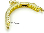 Half-Round Sew-In Kiss-Lock Purse Frame, 2 9/16" x 1 5/8" (6.5 x 4 cm)