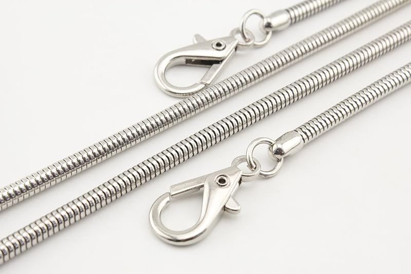 Custom Personalized Bag Purse Crossbody Shoulder Snake Chain Strap Handles Replacement Extender / Nickel