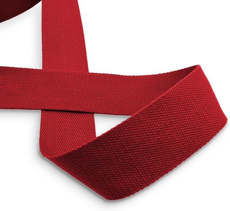 Cotton-Feel Polyester Webbing for Sewing and Bag Handles - Width 1 1/2" to 2"