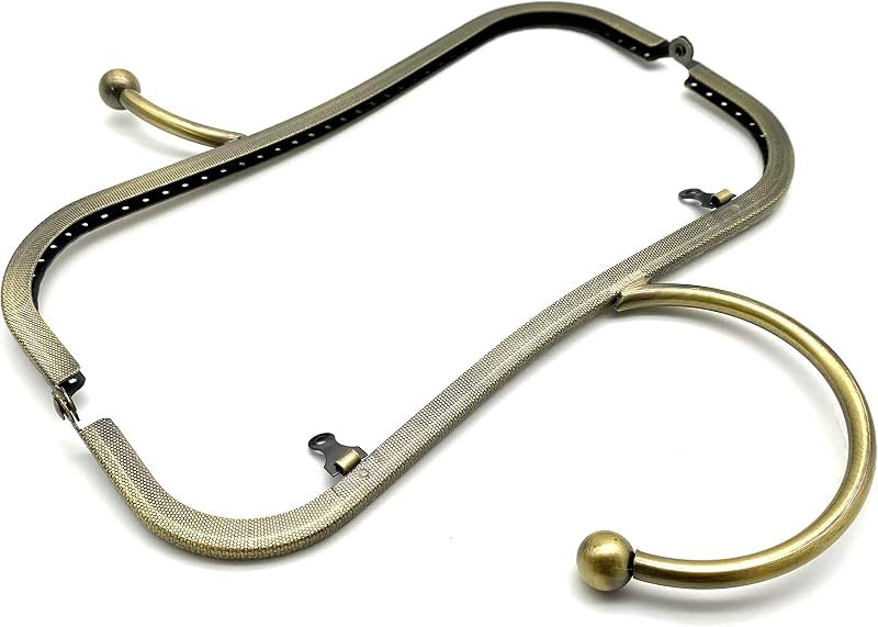 Rectangle Sew-In Kiss-Lock Purse Frame, 8 1/2" x 2 3/4" (21.5 x 7 cm)
