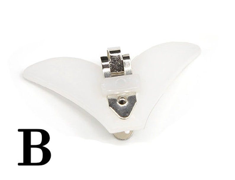 Plastic Tie Shape Keeper with Metal Clip, White - Pack of 10