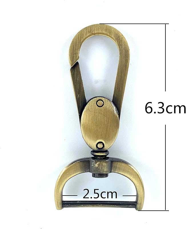 Long Push-Gate Swivel Snap Hook, D-Ring Eye