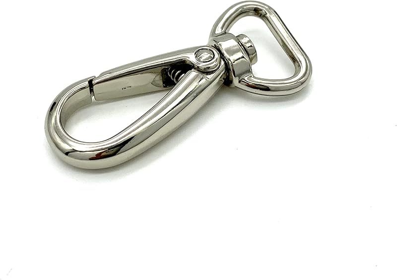 Push-Gate Swivel Clasp, Round Eye (1/2", 4.3cm)