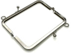 Rectangle Glue-In Kiss-Lock Purse Frame, 4 3/4" x 2" (12 x 5 cm)