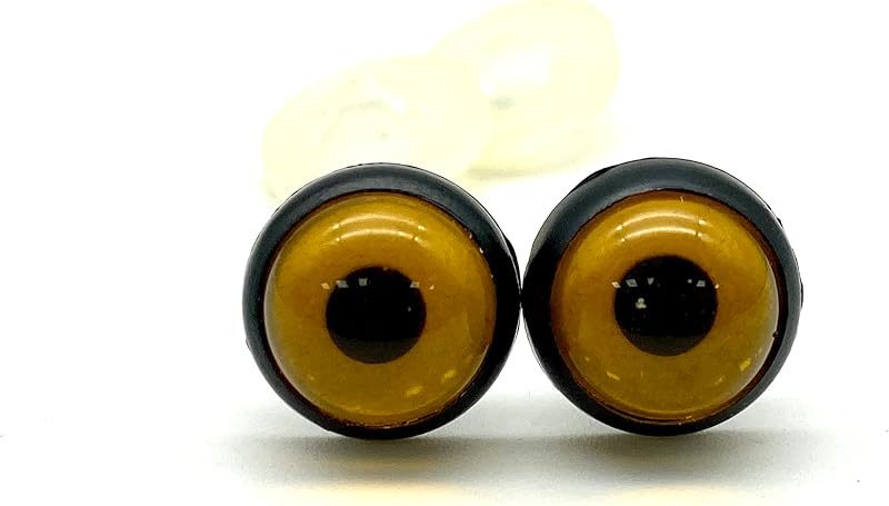 Plastic Safety Eyes with washers / 16 pcs Deep