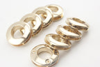 Zinc Alloying Round Screw in Eyelet Grommet O Rings Purse Loop Handle Connectors Easy Installation Inner Diameter