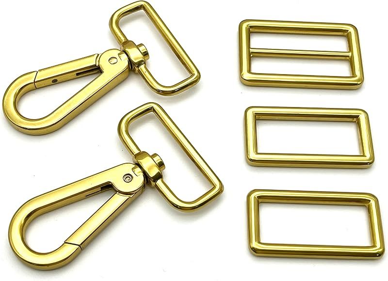 Swivel Snap Hook with Slider and Rectangle Ring Set