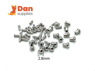 2.8mm tiny stainless steel double cap rivets for H locks replacement