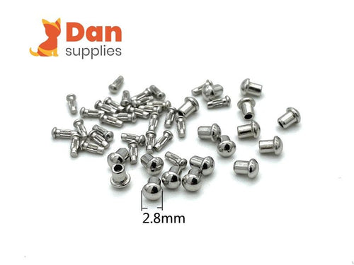 2.8mm tiny stainless steel double cap rivets for H locks replacement