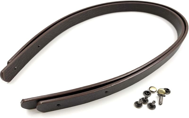 Rivet on Genuine Leather Shoulder Handbag Purse Strap Handles for Purse Bag Making Replacement