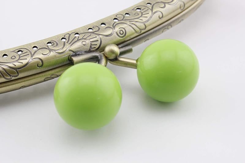 Color-Ball Sew-In Kiss-Lock Purse Frame, 17 x 7 cm