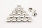 Double Flat Rivet Solid Brass Double Cap, Purse Rivet Studs for Leather Bag Making Clothing Shoes