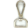 Pear Push-Gate Swivel Snap Hook, D-Ring Eye (3/4")