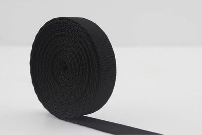 Nylon Webbing Ribbon Heavy Weight Black Strap Replacement
