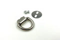 5/8" (15 mm) wallet clutch bag purse chain strap connector anchor clip with D ring Nickel