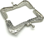 Vintage Embossed Sew-In Kiss-Lock Purse Frame, 4" (10-11 cm)
