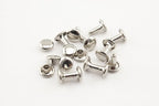Double Flat Rivet Solid Brass Double Cap, Purse Rivet Studs for Leather Bag Making Clothing Shoes