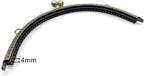 Half-Round Sew-In Kiss-Lock Purse Frame, 8 1/4" x 3 9/16" (21 x 9 cm)