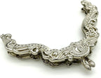 Vintage Embossed Screw-In Kiss-Lock Purse Frame, 5" x 3" (12.5 x 7.5 cm)