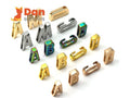 Small Metal Slide-On Letters for Dog Collars, Bag Straps & Belts Thick Alloy Strap Letter Hardware Custom Name DIY