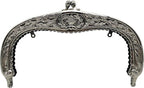 Vintage Embossed Screw-In Kiss-Lock Purse Frame, 6 1/2" x 4" (16.5 x 10 cm)
