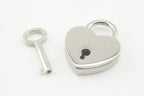 Bag Purse Clutch Padlock with Key Heart Shape zinc alloying for Jewelry Necklace Charm Box Making Hardware