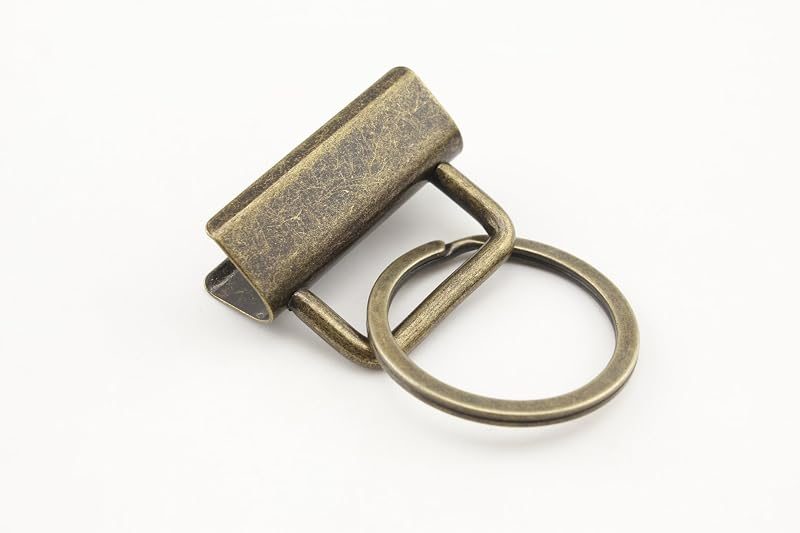 Key Fob Hardware with D-Ring and Split Ring