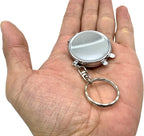Mini Round Compact Mirror Blank with Key Ring (3.6cm)