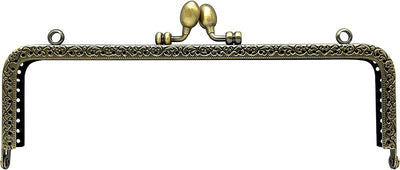 Rectangle Sew-In Kiss-Lock Purse Frame, 18.5 x 5.5 cm - Antique Bronze