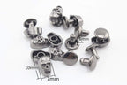Skull Head Studs Rivets Zinc alloying Double Cup Decorative for Punk Leather Purse Bag Clothing Shoes